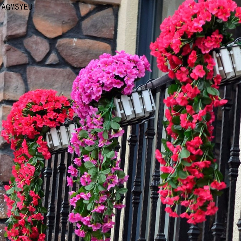 Artificial Ivy with Vibrant Flowers