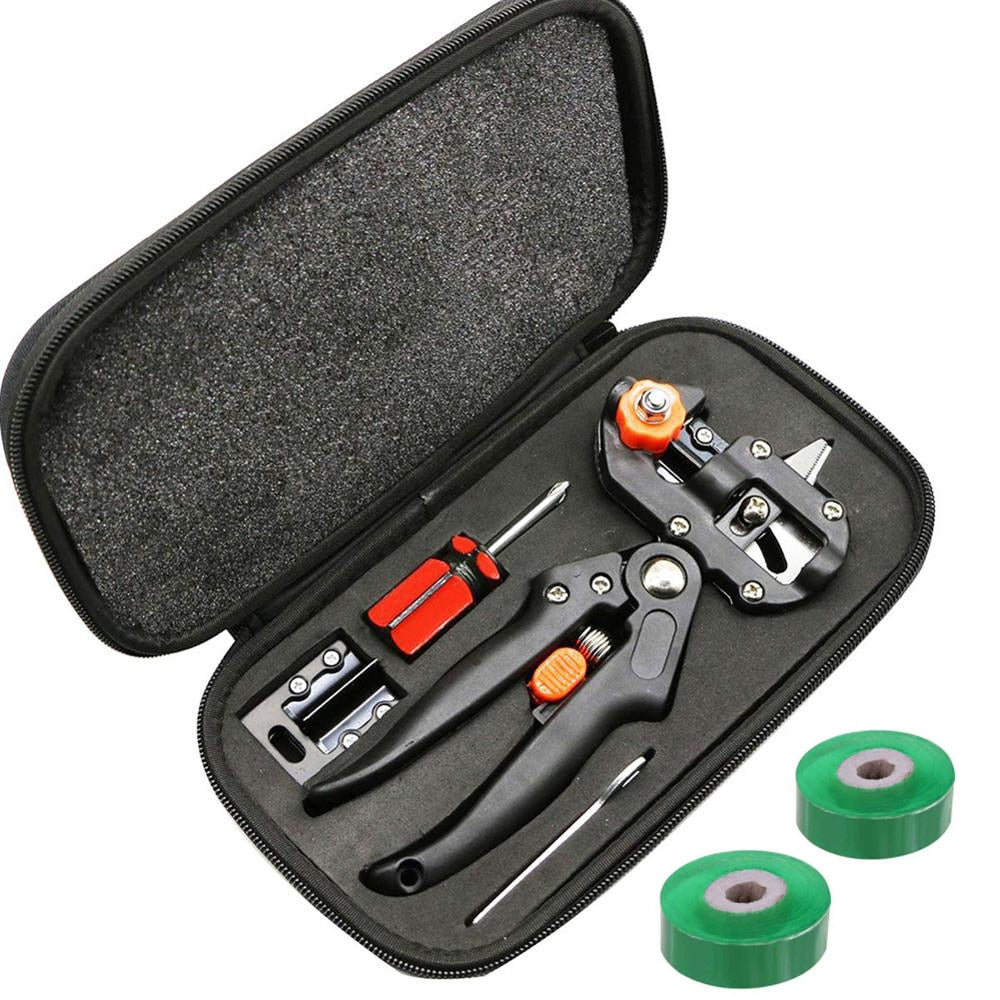 Farming Pruning Set: Professional Shears, Grafting Scissors, and Cutting Knives with Carrying Case