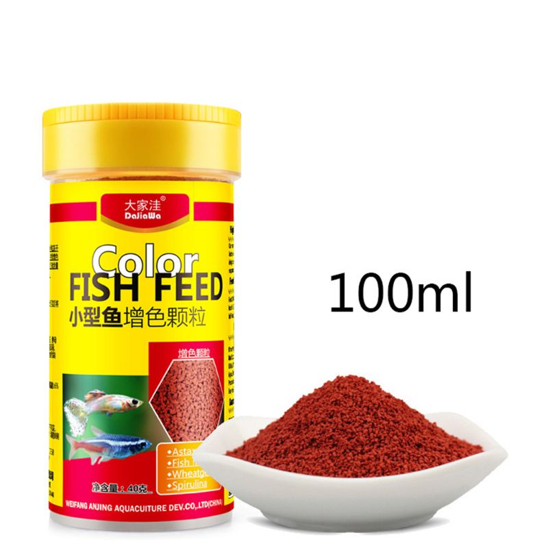 Boost Your Fish's Nutrition and Beauty with Our Spirulina and Color Enhanced Fish Food - Available in 100ml Bottles