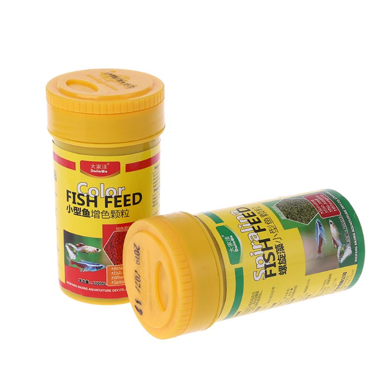 Boost Your Fish's Nutrition and Beauty with Our Spirulina and Color Enhanced Fish Food - Available in 100ml Bottles