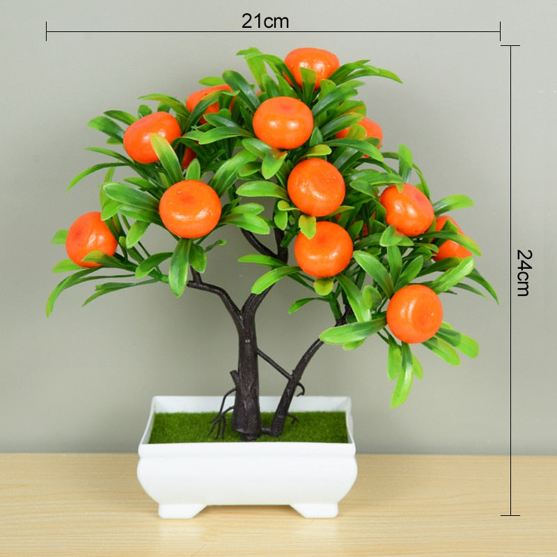 Artificial bonsai plants with pots included