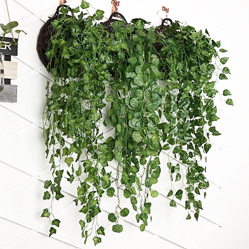 Hanging Artificial Ivy With or Without Flowers