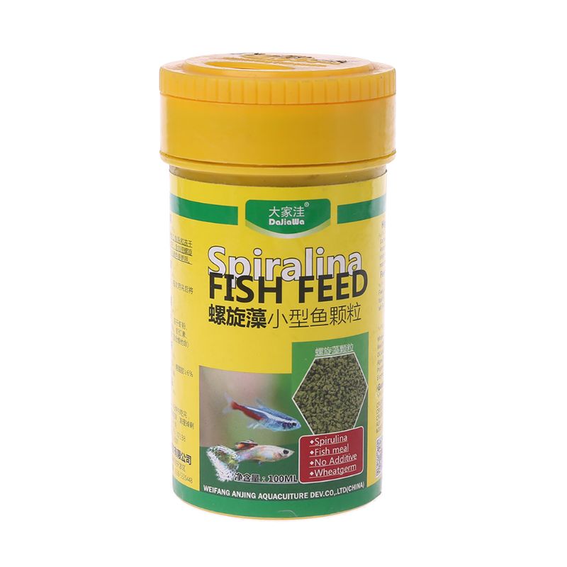 Boost Your Fish's Nutrition and Beauty with Our Spirulina and Color Enhanced Fish Food - Available in 100ml Bottles