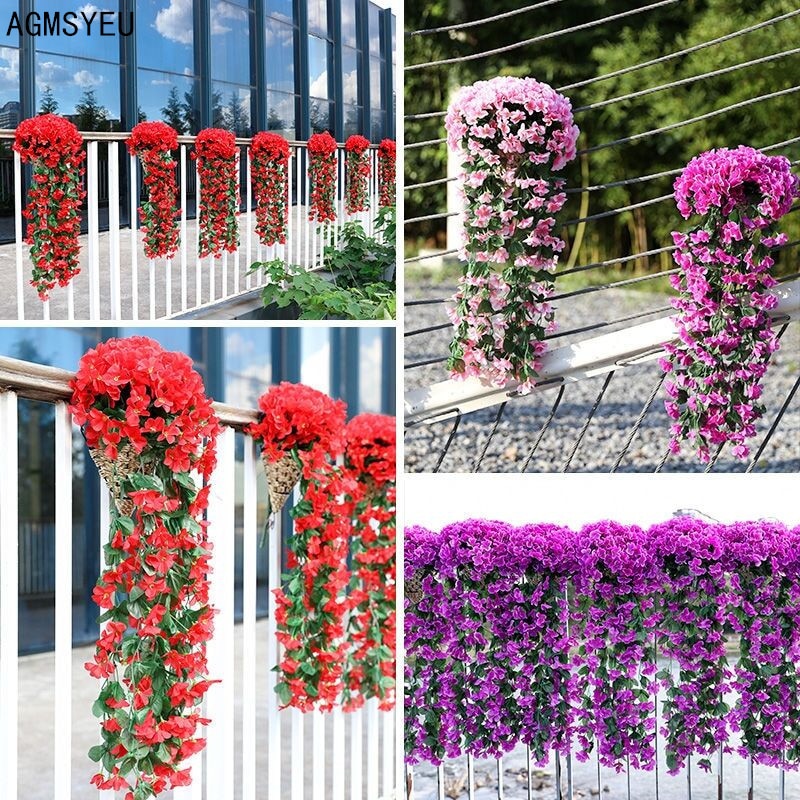 Artificial Ivy with Vibrant Flowers