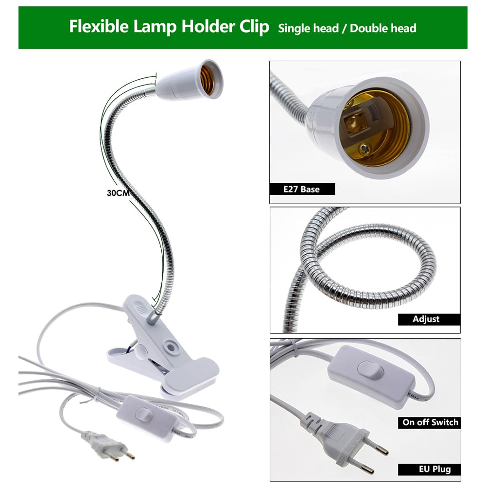 Enhance Your Indoor Gardening with Full Spectrum LED Grow Light Clip-On Lamps