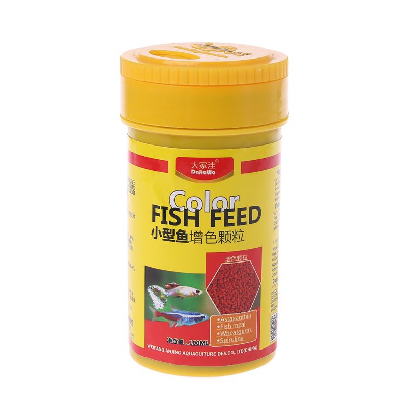 Boost Your Fish's Nutrition and Beauty with Our Spirulina and Color Enhanced Fish Food - Available in 100ml Bottles