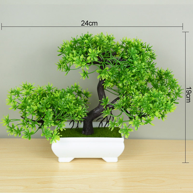 Artificial bonsai plants with pots included