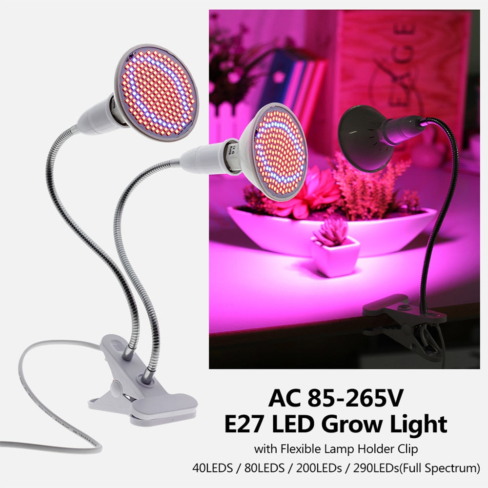 Enhance Your Indoor Gardening with Full Spectrum LED Grow Light Clip-On Lamps