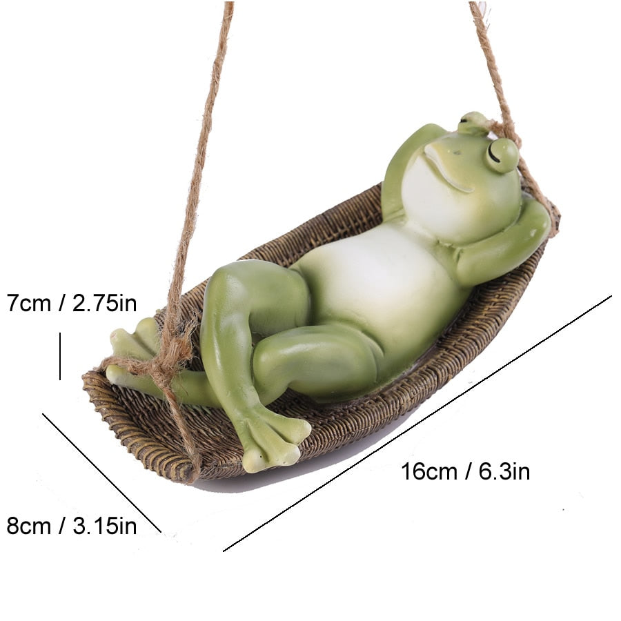 Charming Resin Animal Statues for Your Garden: Hang Cute Frogs, Cats, Dogs, and Even Santa Claus from Your Trees!