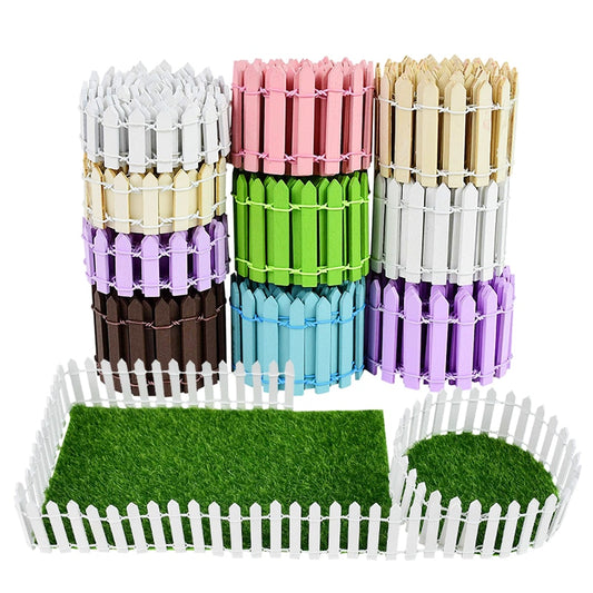 Enchant Your Fairy Garden with Colorful Wooden Picket Fencing