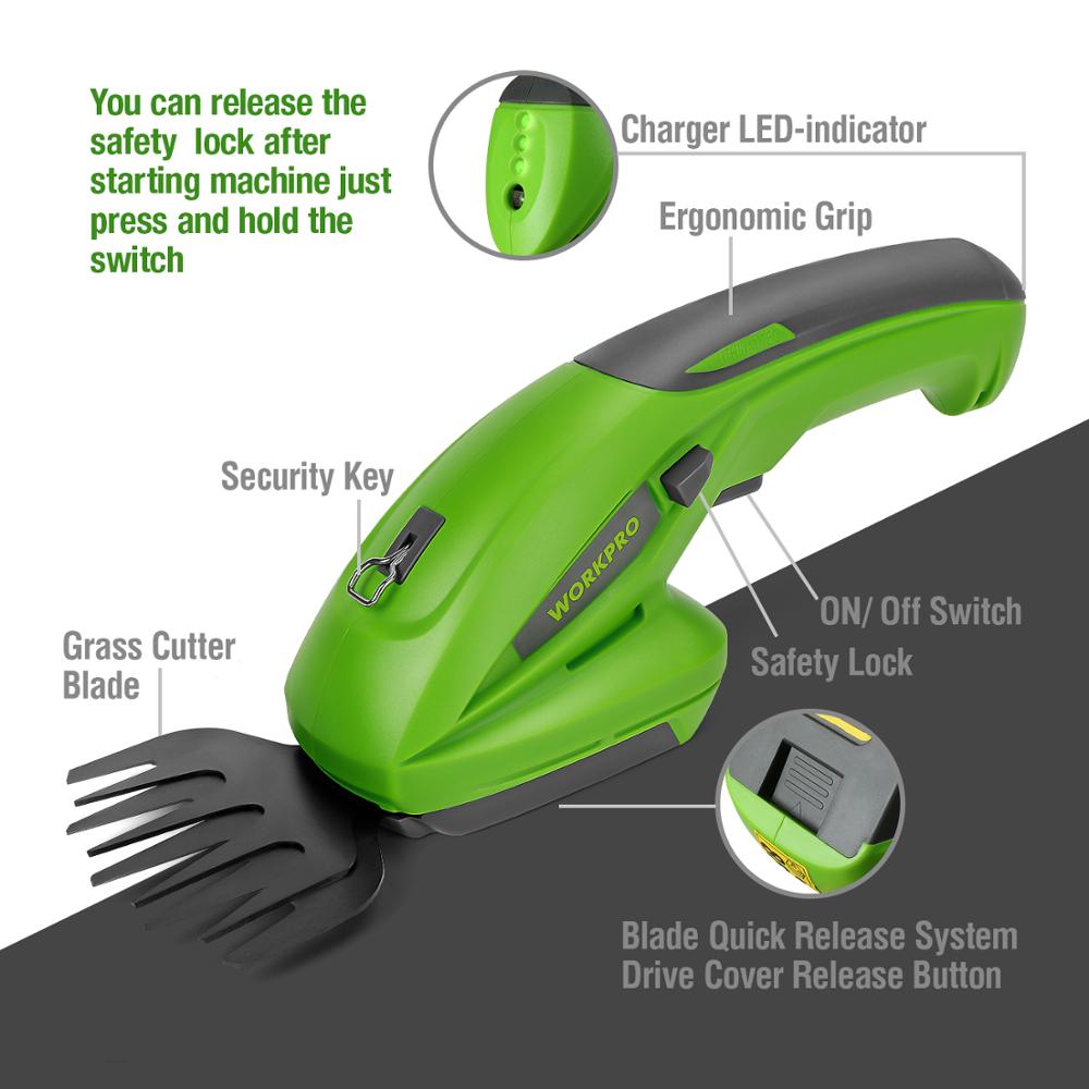 Versatile Hedge Trimming with Rechargeable Power: Electric Trimmer with Two Blade Sizes and Anti-Slip Grip