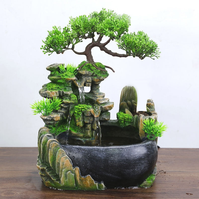 Get Zen with the Beautiful Bonsai Tree Waterfall Fountain: The Perfect Way to Relax and Unwind!