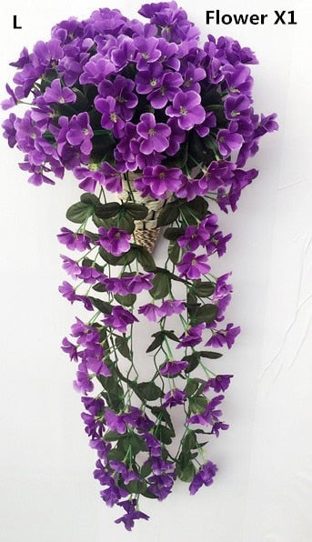 Artificial Ivy with Vibrant Flowers