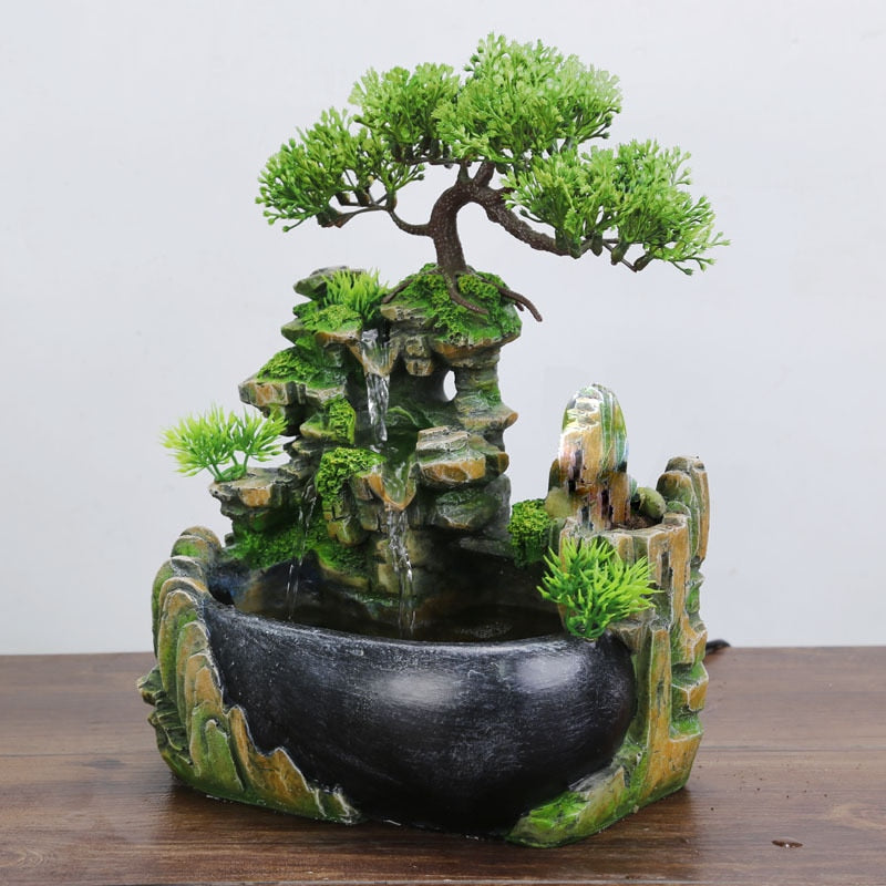 Get Zen with the Beautiful Bonsai Tree Waterfall Fountain: The Perfect Way to Relax and Unwind!