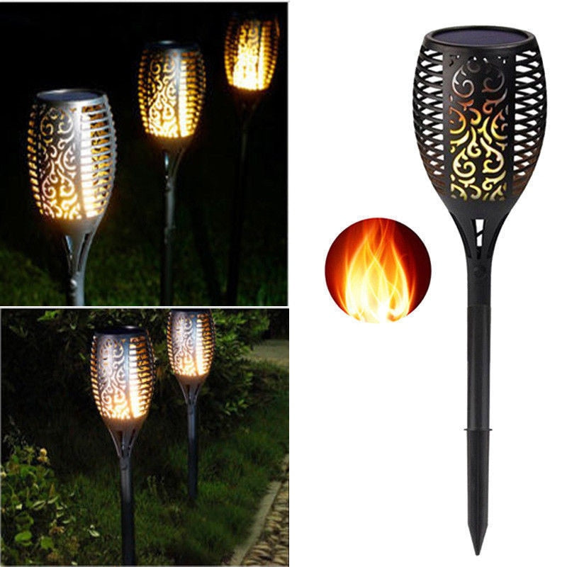 Create a Cozy Ambiance Anywhere with Our Waterproof Solar Powered LED Flame Lamp