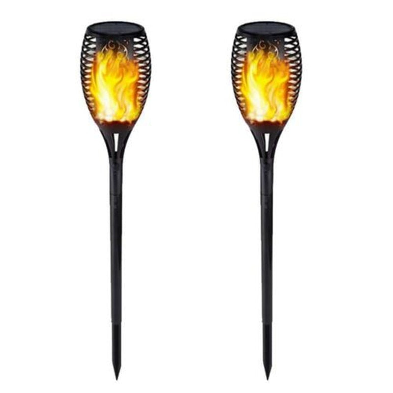 Create a Cozy Ambiance Anywhere with Our Waterproof Solar Powered LED Flame Lamp