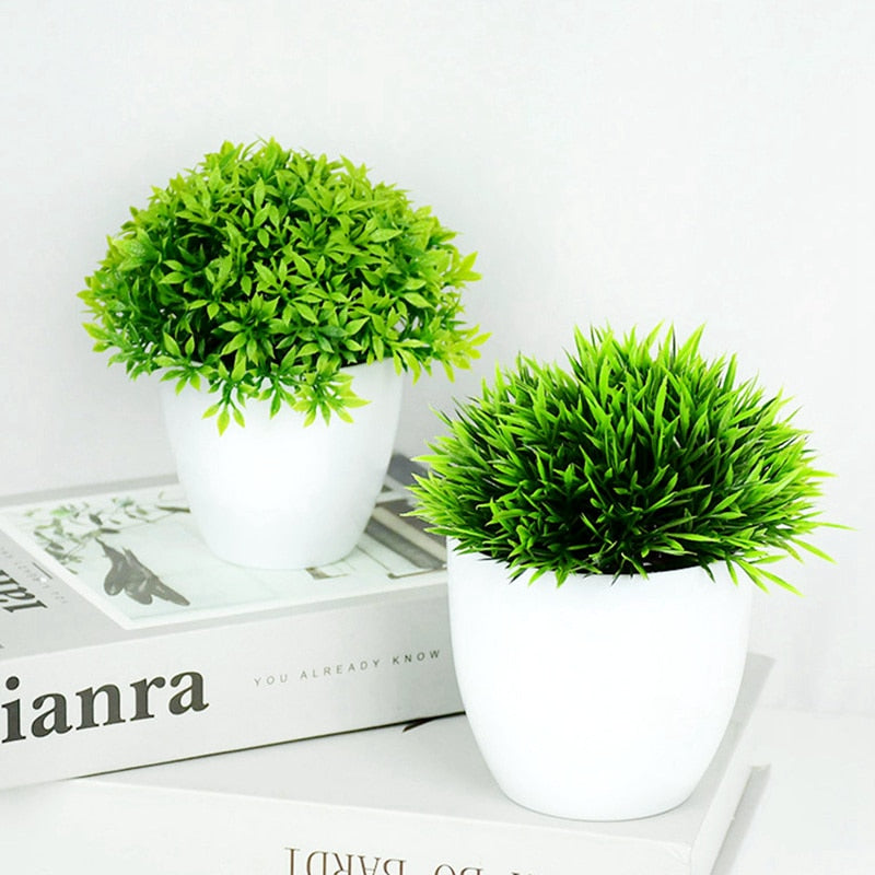 Artificial bonsai plants with pots included