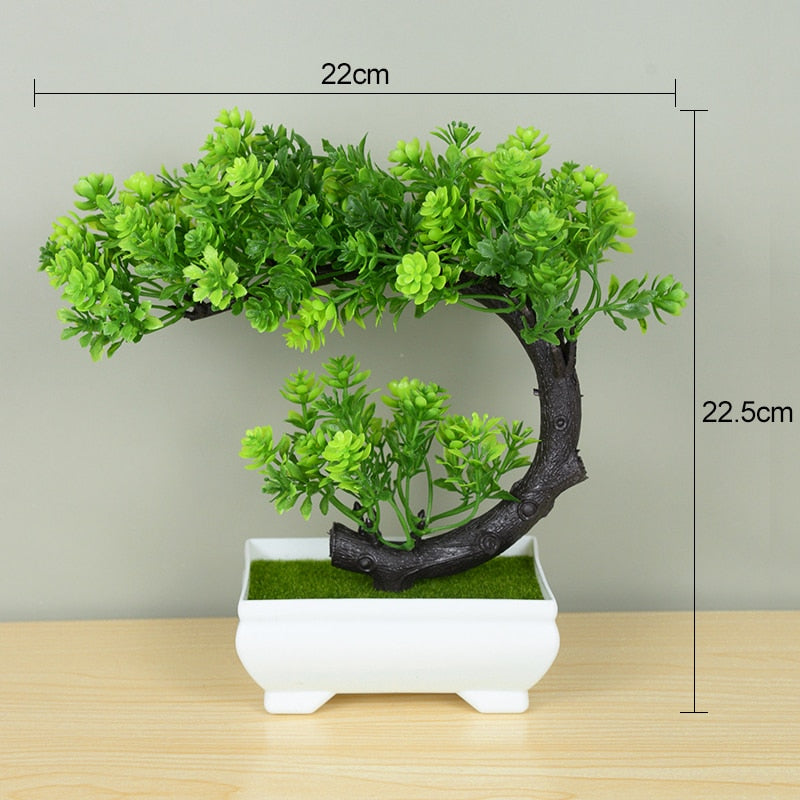 Artificial bonsai plants with pots included