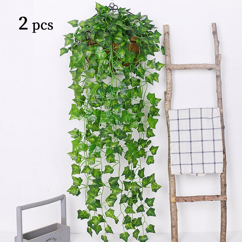 Hanging Artificial Ivy With or Without Flowers