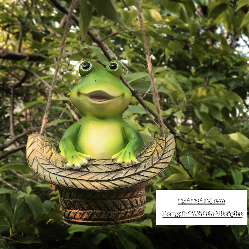 Charming Resin Animal Statues for Your Garden: Hang Cute Frogs, Cats, Dogs, and Even Santa Claus from Your Trees!