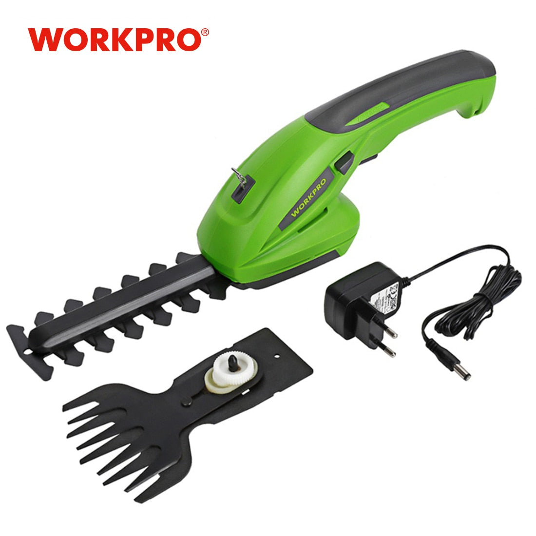 Versatile Hedge Trimming with Rechargeable Power: Electric Trimmer with Two Blade Sizes and Anti-Slip Grip