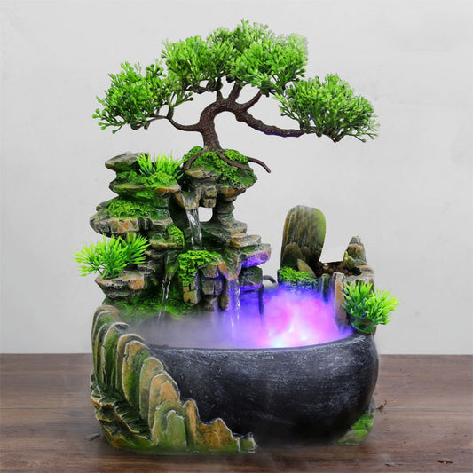 Get Zen with the Beautiful Bonsai Tree Waterfall Fountain: The Perfect Way to Relax and Unwind!