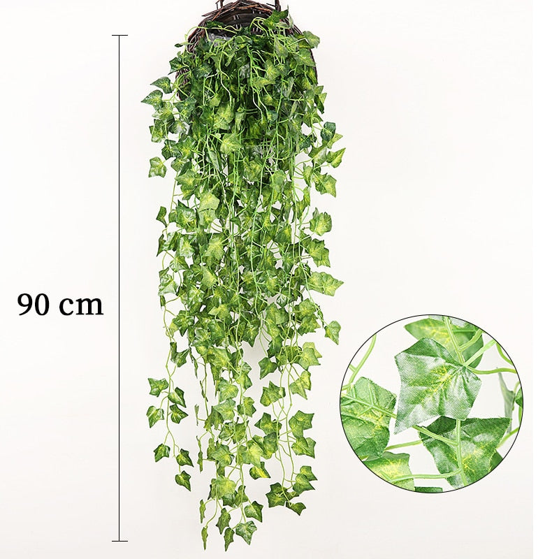 Hanging Artificial Ivy With or Without Flowers