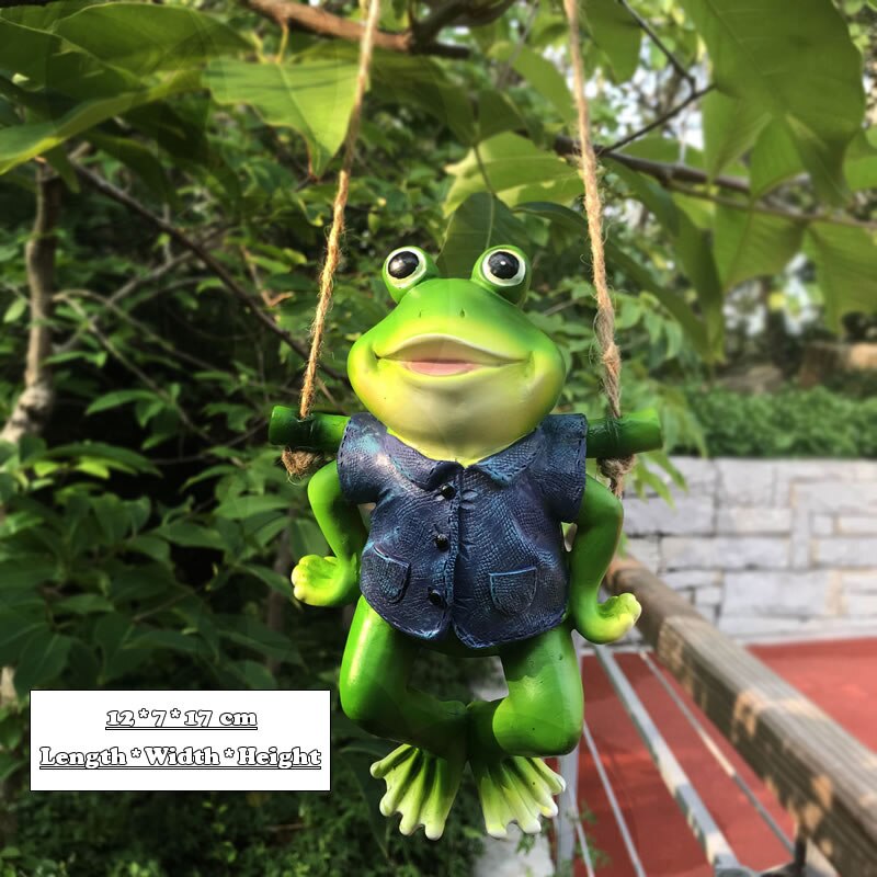 Charming Resin Animal Statues for Your Garden: Hang Cute Frogs, Cats, Dogs, and Even Santa Claus from Your Trees!