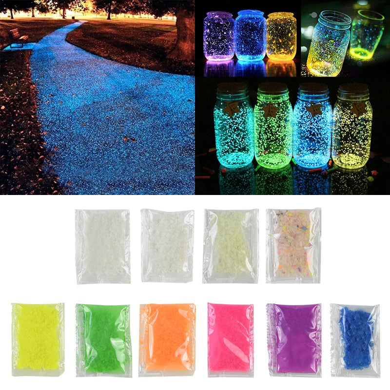 Radiant Nights: Illuminate Your Garden with Colorful Glow in the Dark Gravel