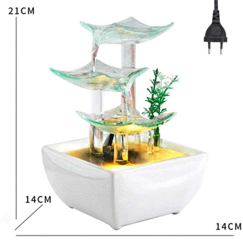 Get Mesmerized by the Flow: 3-Tier Waterfall Fountain and Glass Pitcher Pouring Options