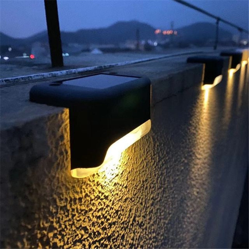 Brighten Your Stairs at Night with Waterproof LED Solar Lamp!