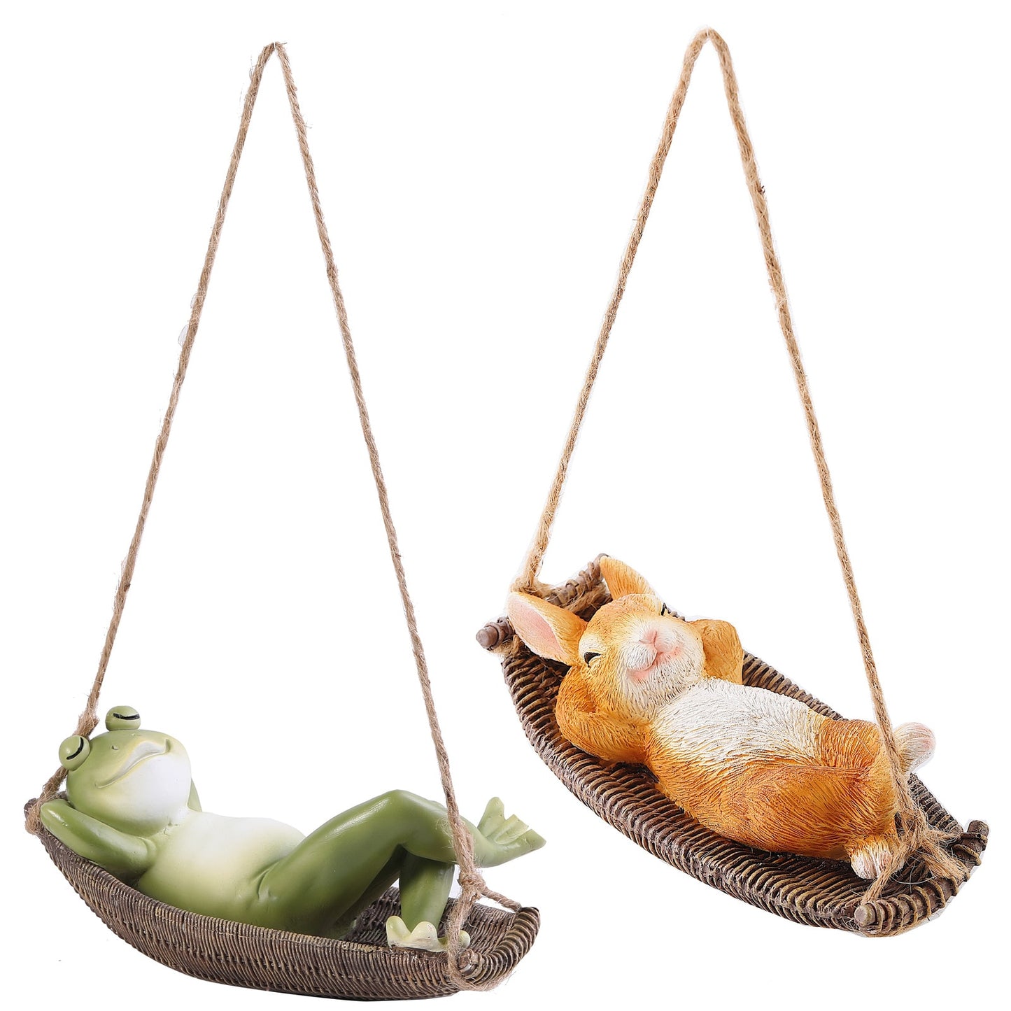 Charming Resin Animal Statues for Your Garden: Hang Cute Frogs, Cats, Dogs, and Even Santa Claus from Your Trees!