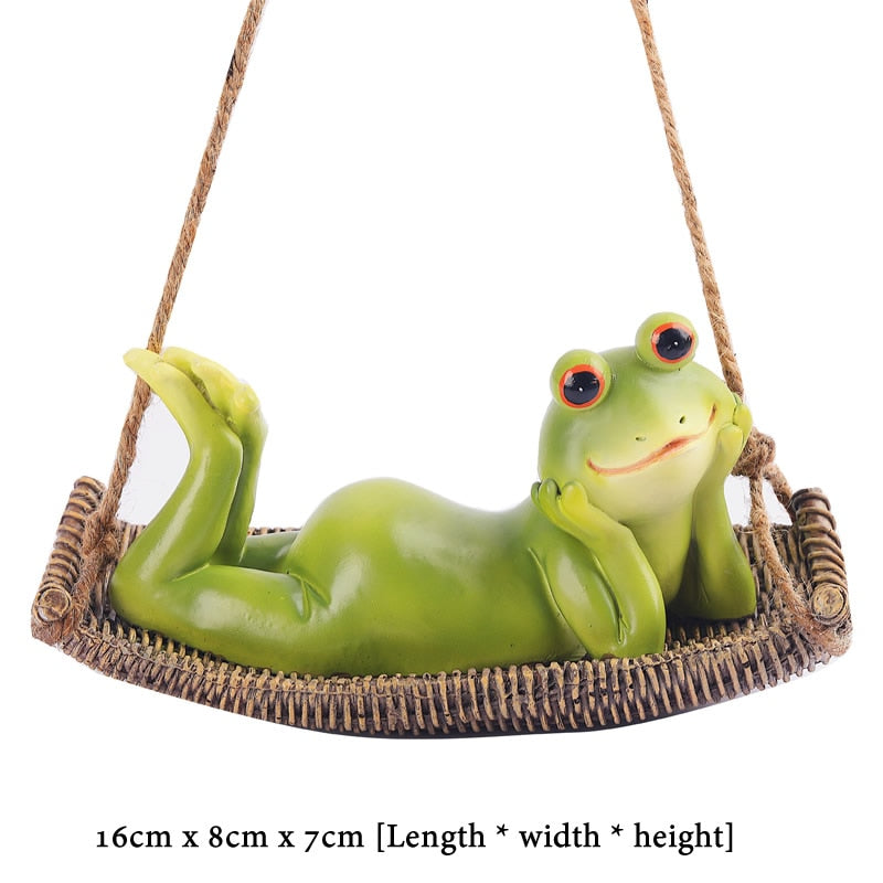 Charming Resin Animal Statues for Your Garden: Hang Cute Frogs, Cats, Dogs, and Even Santa Claus from Your Trees!