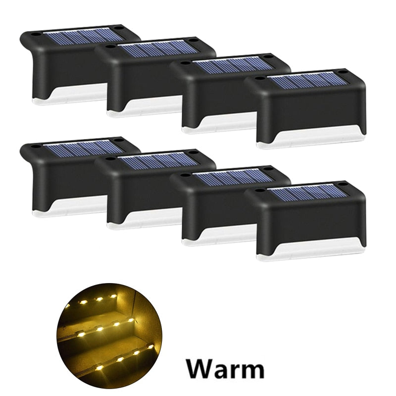 Brighten Your Stairs at Night with Waterproof LED Solar Lamp!