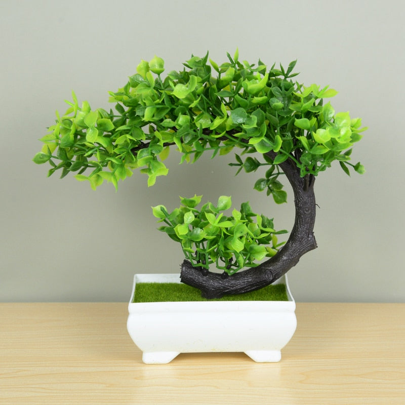 Artificial bonsai plants with pots included