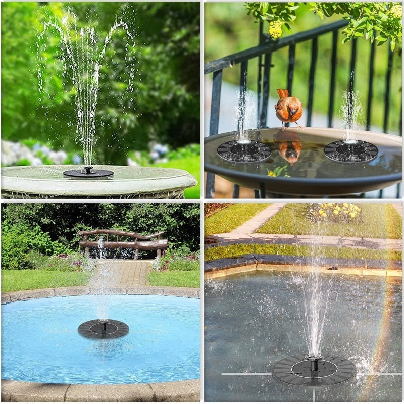 The Floating Solar Fountain for Your Garden