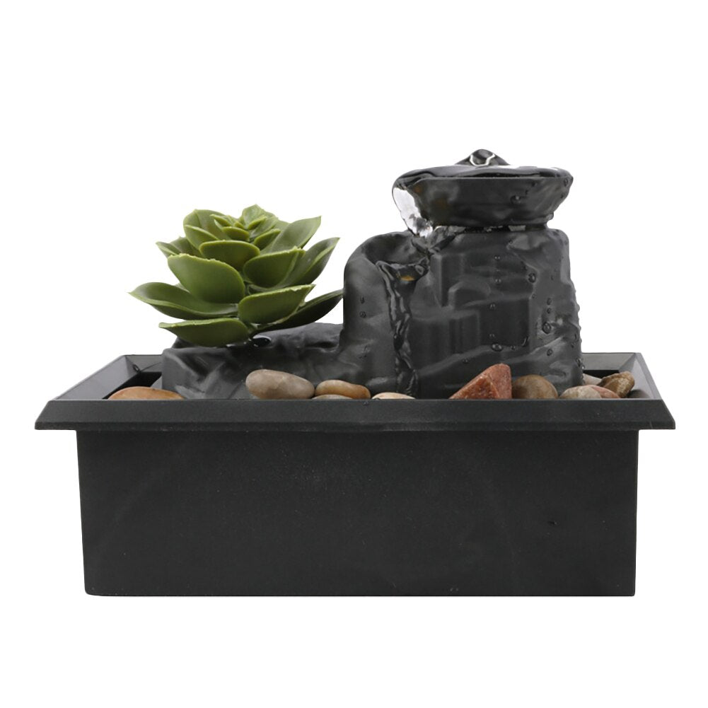 Enhance Your Indoor Oasis with Stunning Rustic Stone Water Fountains - 4 Unique Variations to Choose From!