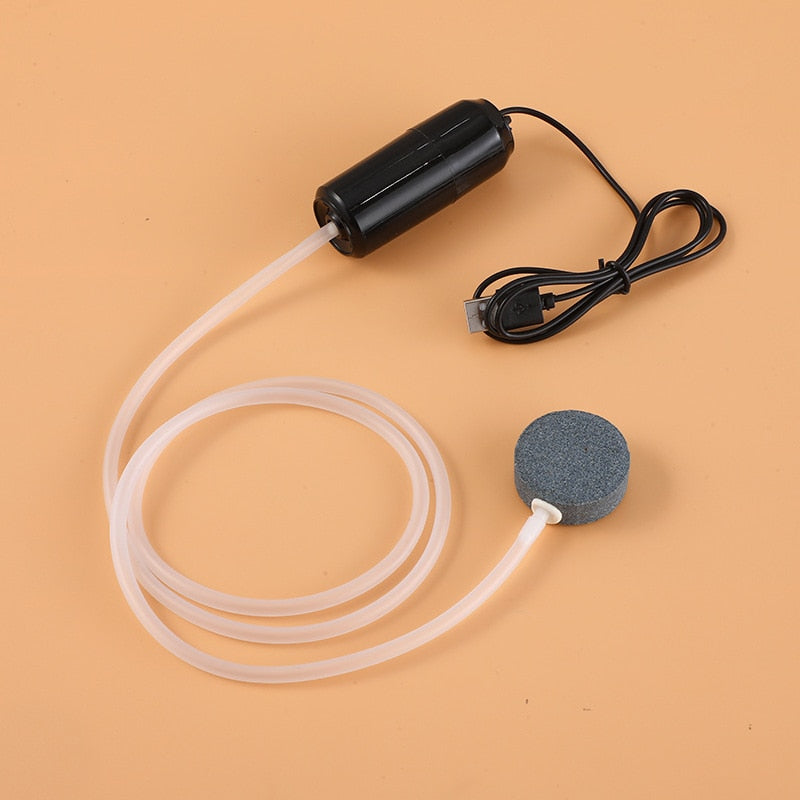 Enhance Your Aquaponic System with a Silent USB Air Portable Pump - Complete with Accessories
